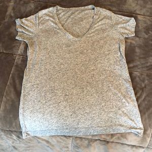 Grey marble v-neck T-shirt